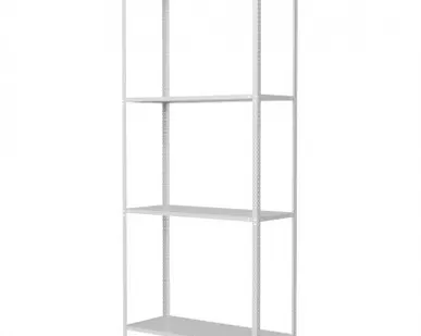 фото Стеллаж полочный 1200*500, h= 2500 (4 полки), цвет Белый (RAL 9003)