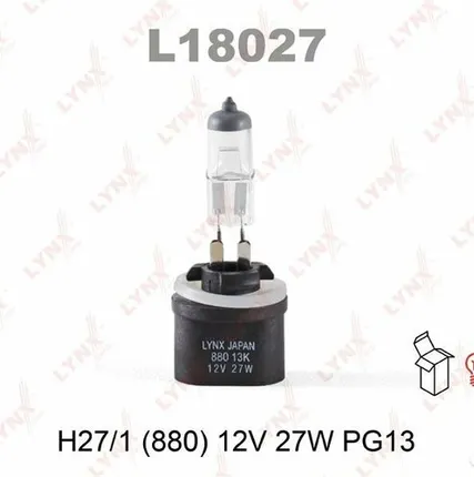 Фото №0 Автолампа H27 w/1 12v 27w Lynxauto