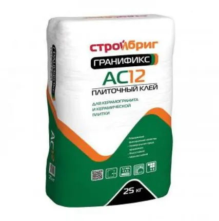 Фото №0 СТРОЙБРИГ Плиточный клей ГРАНИФИКС АС12 для керамогранита (25кг)
