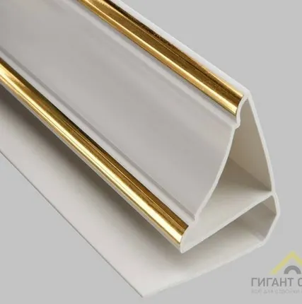 Фото №0 Плинтус потолочный "люкс" золото 3м