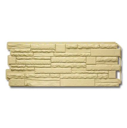 Фото №0 Фасадная панель (АП) Камень Скалистый ЭКО Песчаный 1170*450*23 мм (раб.размер 1100*430)