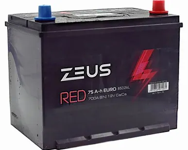 фото Аккумулятор ZEUS RED Asia 85D26L 75 Ач о.п.