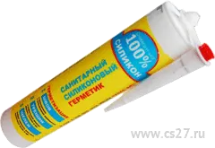 фото Герметик силиконовый санитарный (прозрачный) Ремонт на 100%