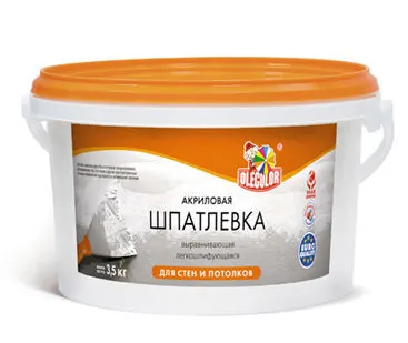 фото Шпатлевка акриловая для стен и потолков OLECOLOR 0,9 кг.