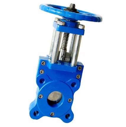 Фото №0 Затвор чугунный шиберный двусторонний (диск - нерж.) Ру-10 Ду-100 KVANT