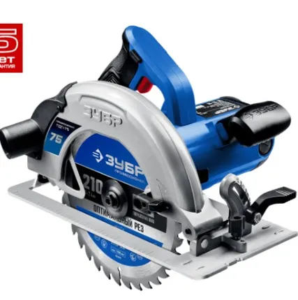 Фото №0 Пила дисковая циркулярная Зубр ПДП-75, 2 кВт, пропил 75 мм, плавный пуск, диск 210 мм