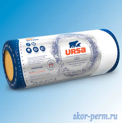 Фото №0 Теплоизоляция минеральная URSA GEO М-11Ф 50 мм, 1,2 х 18 м, 21,6 м2