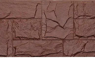 фото Фасадная панель T-SIDING Гранит Леон, цвет Коричневый