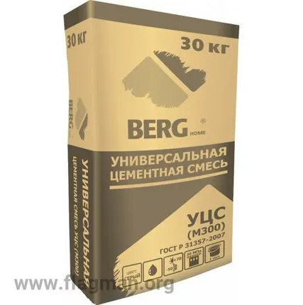 Фото №0 Цементная смесь УЦС(М300) BERGhome, 30кг
