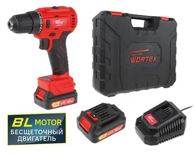 фото Дрель-шуруповерт аккумуляторная бесщеточная Wortex BD 1220-1 DLi, 12 В, 40 Нм, 2 АКБ х 1.5 Ач