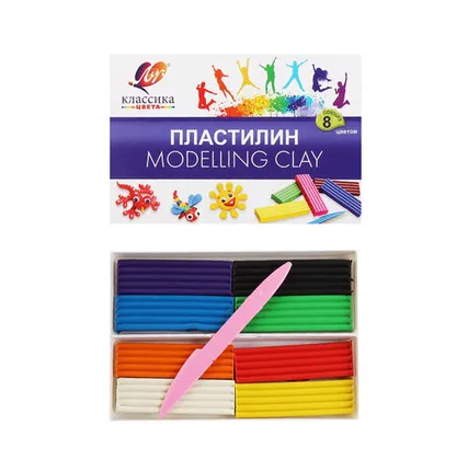 Фото №0 Пластилин «Луч» Классика, 8 цветов