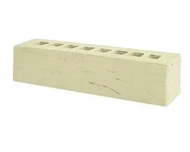 фото Кирпич лицевой керамический «Слоновая кость» «Лава» пустотелый Евро «половинка»