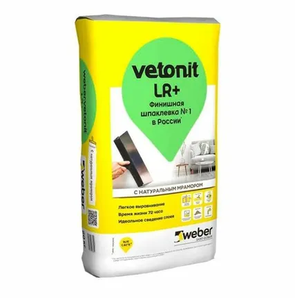 Фото №0 Шпатлевка полимерная Weber-Vetonit LR+ белый 20 кг