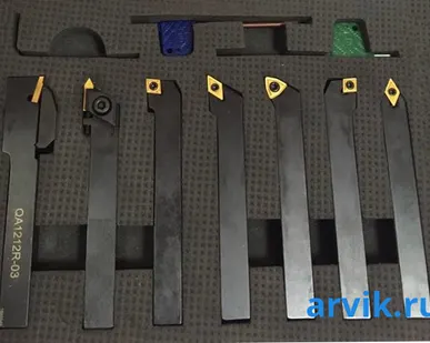 фото Набор резцов с мех.креплением пластин, сечение 25х25 мм, 7 шт.