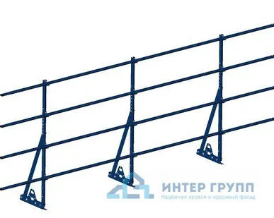 фото Ограждение кровельное ELITE NEXT фальц H-1200/3,0м (4трубы) ГОСТ Р 53254-2009