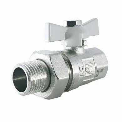 Фото №0 Кран шаровой Ду 15 Ру 40 бабочка "амер." STI / Кран шаровой STI накидная гайка с полусгоном бабочка 15