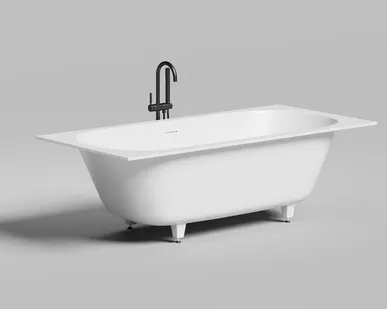 фото Ванна встраиваемая Salini S-Stone ORNELLA AXIS KIT 190x90 матовая/ДК белый 103522M