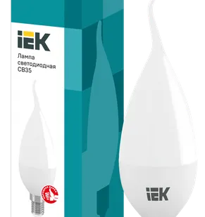 фото IEK Лампа светодиод. 5/4000/Е14/CB свеча на ветру IEK