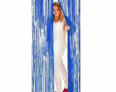 фото Занавес Дождик синий 1м х 2м