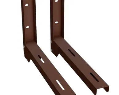 фото Кронштейны стальные 400х655 мм 2 шт., цвет Коричневый (RAL 8017)