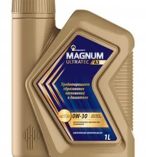 фото Масло моторное синт. Rosneft Magnum Ultratec A3 0W30 (e1L)