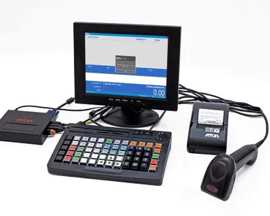 фото POS-комплект 10" HUB-19 черный 54ФЗ, SJ-1088, KB-60 MSR, 2D-HW1450, АТОЛ 11