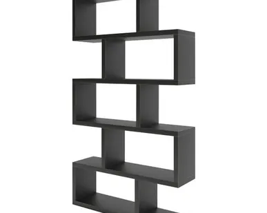 фото стеллаж SNAKE 995х1780х280мм черный тамбурат