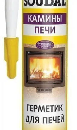 Фото №0 Герметик SOUDAL для печей 300мл. (черный)