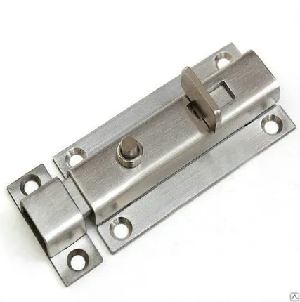 Фото №0 Шпингалет для двери А4 15X45 нержавеющий