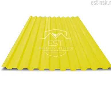 фото Профнастил С-21х1000 Pe 0.45 | RAL 1018 Жёлтый