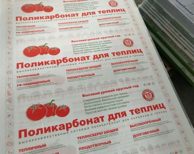 фото сотовый поликарбонат 4мм. прозрачный "Для теплиц" 