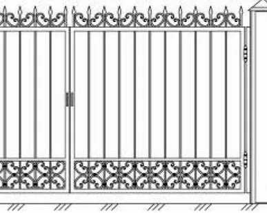 фото Ворота кованые "Меркурий"