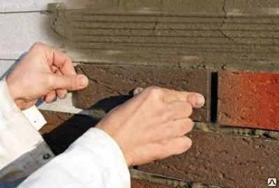 Фото №0 Облицовка стен плиткой под кирпич или камень (на подготовленную поверхность