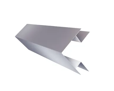 фото Планка угла внешнего сложного Экобрус Grand Line 0,45 PE с пленкой RAL 7004 сигнальный серый