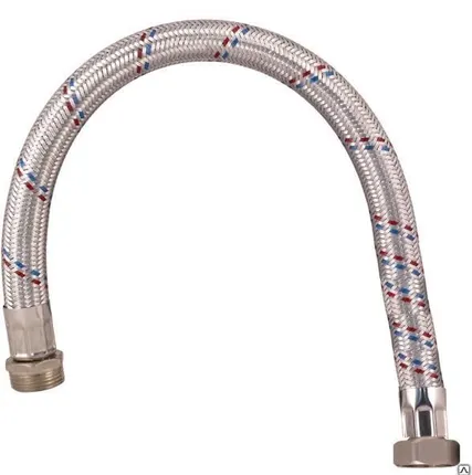 Фото №0 ШЛАНГ В МЕТАЛЛООПЛЁТКЕ ПРЯМОЙ 1*1000мм