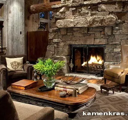 Фото №0 Камины из природного камня