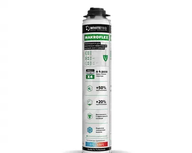 фото Пена монтажная белая MAKROFLEX WHITETEQ PRO (от -5 градусов) 750 мл
