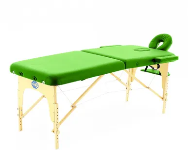 фото Стол массажный складной JF-AY01 2-х секционный, цвет фисташковый MedMos