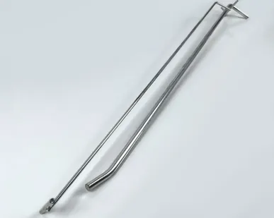 фото Крючок на перфорацию одинарный с ценникодержателем L=500мм, d=8мм, шаг 50мм, цинк