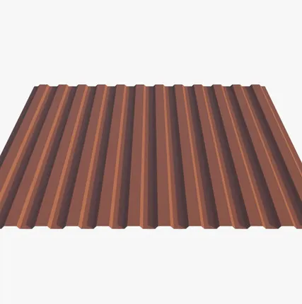 Фото №0 Профнастил Н10.40 Premium, 0.5 мм RAL 8004, Медно-коричневый