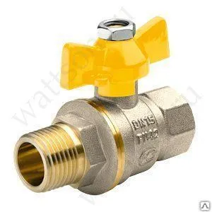 Фото №0 Кран шаровый бытовой БАЗ Кран шаровый для газа 11Б27П никелированный 1/2" В