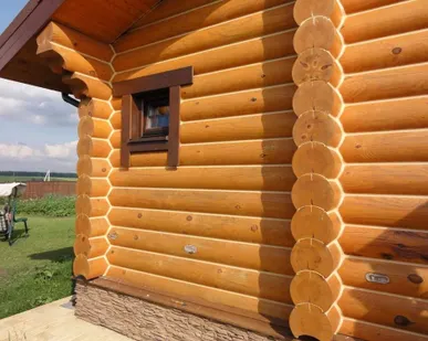 фото Выравнивание торцов сруба