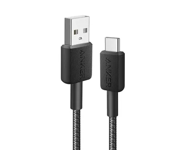 фото Кабель Anker 322 USB-A - USB-C, 15 Вт, 1.8 м, нейлон, черный