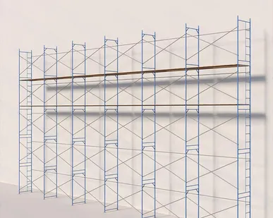 фото Леса рамные строительные ЛРСП-40 10х18 м (2 яруса под настил, 2 подъема)