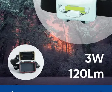 фото Фонарь налобный Feron TH2300 на батарейках 3*AAA, 3W 1COB IP44, пластик