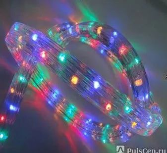 фото Дюралайт LED 3-х проводный, чейзинг, 11х18мм, мульти RGBY, 4.8W,плоский