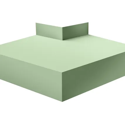 Фото №0 Угол отлива внешний 100 0,45 PE с пленкой RAL 6019 бело-зеленый