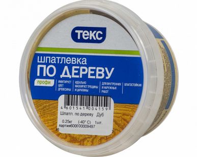 фото Шпаклевка по дереву дуб, 0,25кг ТЕКС ПРОФИ