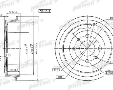 фото PDR1225 Барабан тормозной