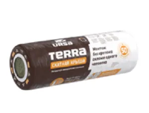 фото Стекловолокно URSA (УРСА) Terra 35 QN Скатная крыша (маты)